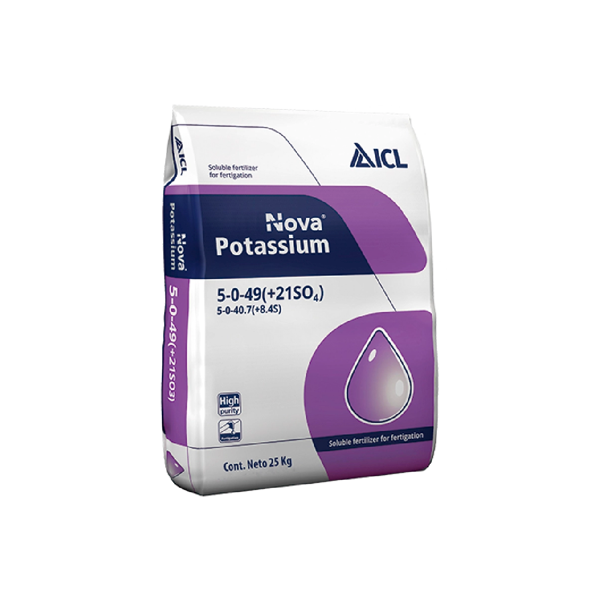 ICL Nova Potassium 5-0-49+21SO4 fertilizante soluble